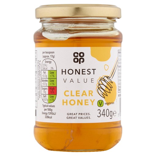 Picture of Co-op Honest Value Clear Honey 340g