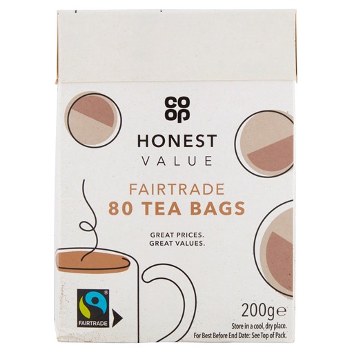 Picture of Co-op Honest Value Fairtrade 80 Tea Bags 200g