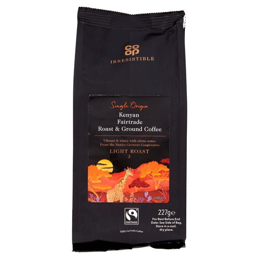 Picture of Co-op Irresistible Single Origin Kenyan Fairtrade Roast & Ground Coffee 227g