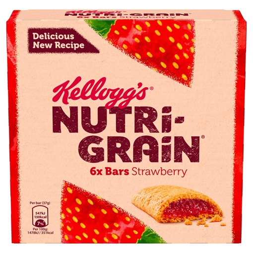 Picture of Kellogg's Nutri-Grain Strawberry Snack Bars 6x37g