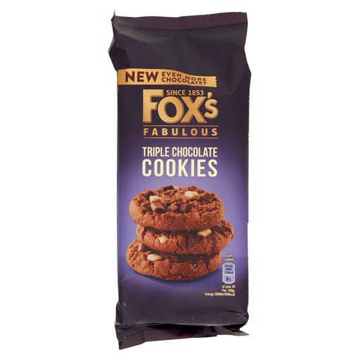 Picture of Fox's Fabulous Triple Chocolate Cookies 180g