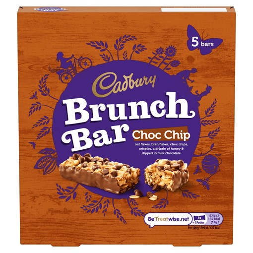 Picture of Cadbury Brunch Bar Choc Chip 5 Pack 160g