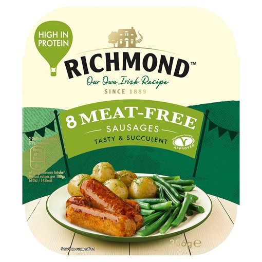 Picture of Richmond 8 Thick Vegan Meat Free Sausages 336g