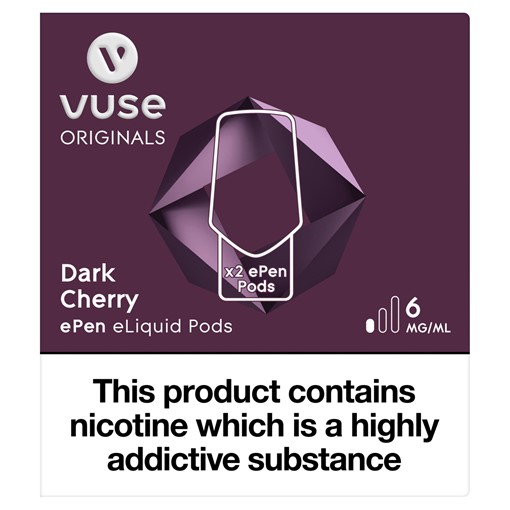 Picture of Vuse Originals Dark Cherry ePen eLiquid Pods 6mg/ml