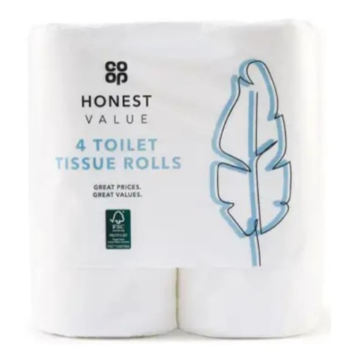 Picture of Co-op Honest Value Toilet Roll 4PAC
