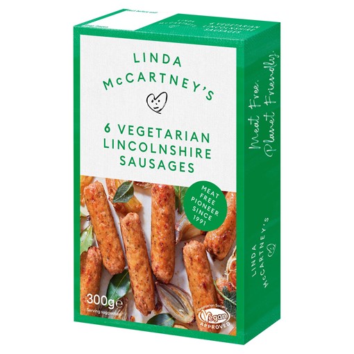 Picture of Linda McCartney's 6 Vegetarian Lincolnshire Sausages 300g