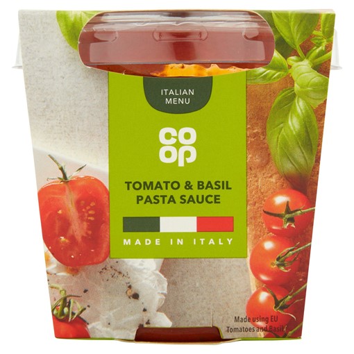 Picture of Co Op Tomato & Basil Pasta Sauce 300g