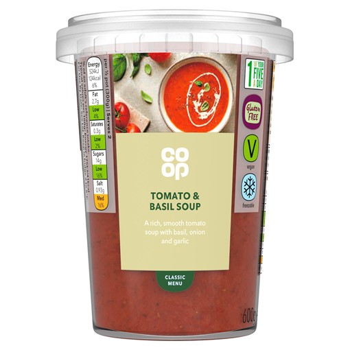 Picture of Co-op Tomato & Basil Soup 600g