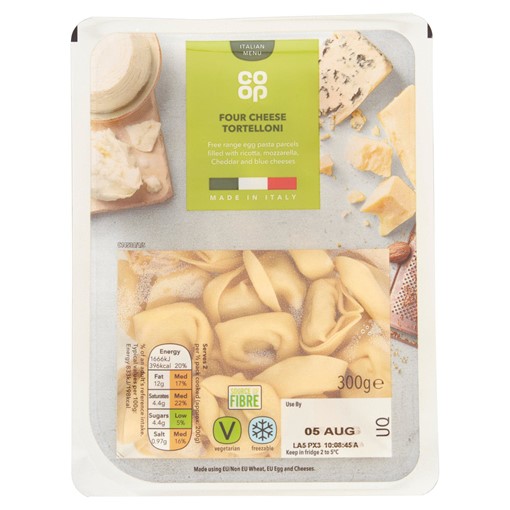 Picture of Co Op Four Cheese Tortelloni 400g