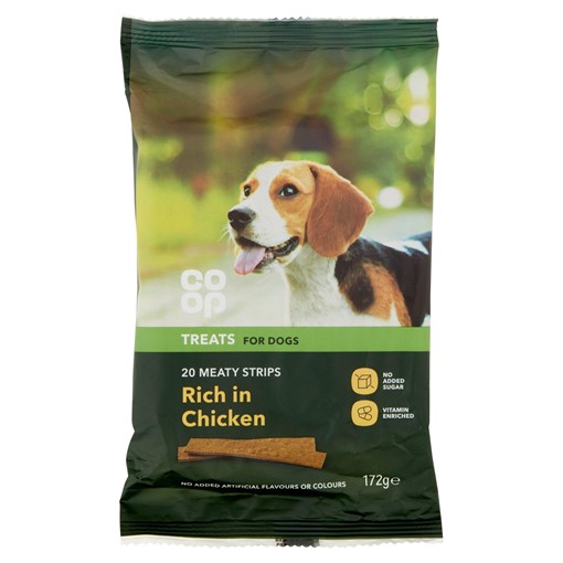Picture of Co-op Treats for Dogs 20 Meaty Strips Rich in Chicken 172g