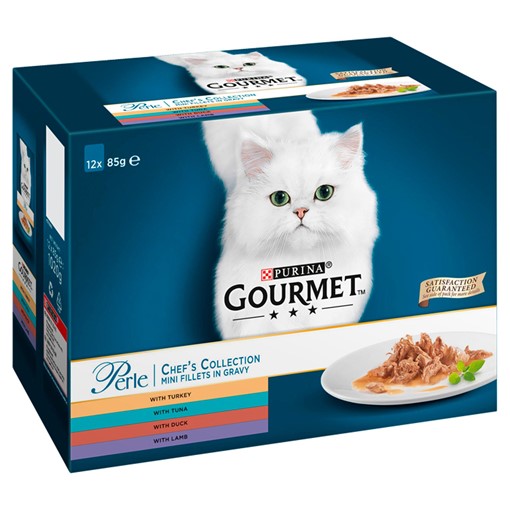 Picture of Gourmet Perle Cat Food Chefs Collection Mixed 12 x 85g (1020g)