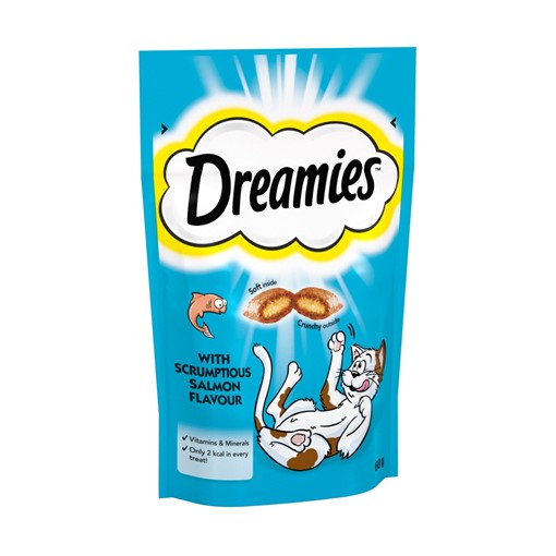 Picture of Dreamies Cat Treat Biscuits with Salmon Flavour 60g