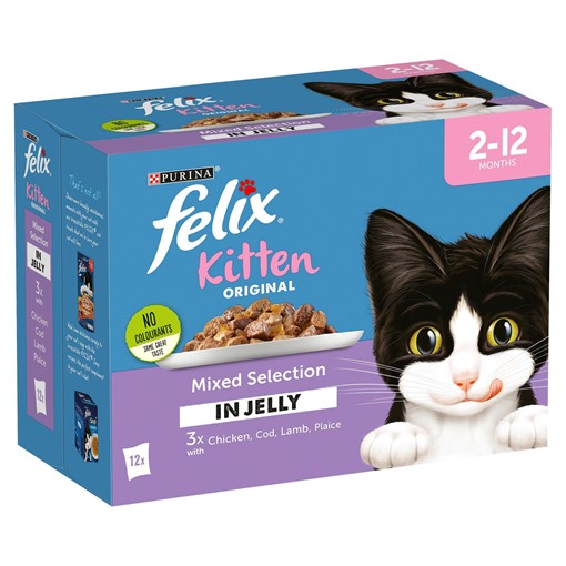 Picture of FELIX Kitten Mixed Selection in Jelly Wet Cat Food 12 x 100g