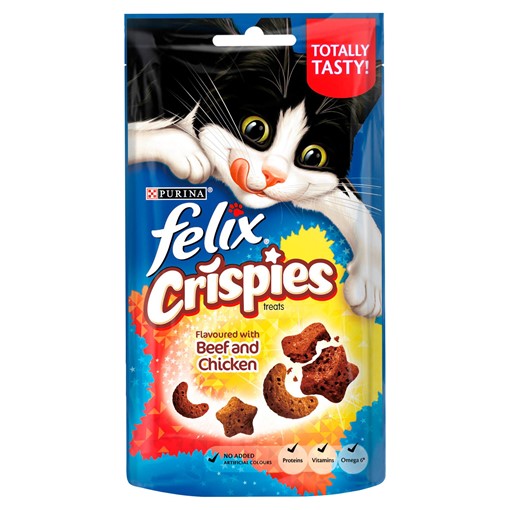 Picture of Felix Crispies Treats Flavoured with Beef and Chicken 45g