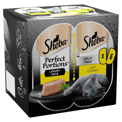 Picture of Sheba Perfect Portions Adult Wet Cat Food Trays Chicken in Pate 6 x 37.5g