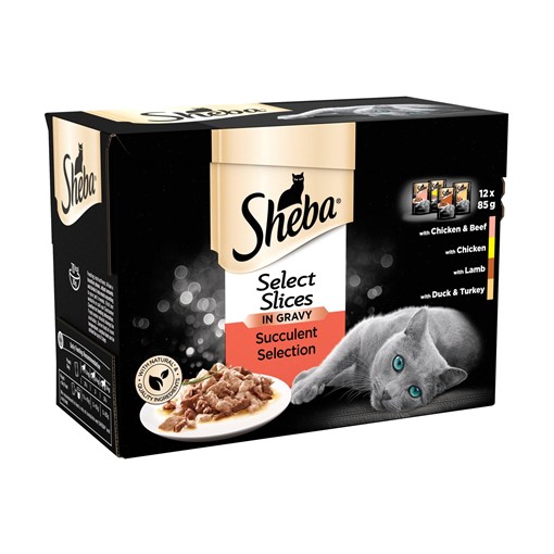 Picture of Sheba Select Slices Cat Food Pouches Succulent Selection in Gravy 12 x 85g