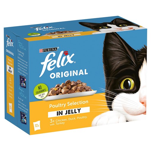 Picture of FELIX Cat Food Poultry Selection in Jelly 12 x 100g