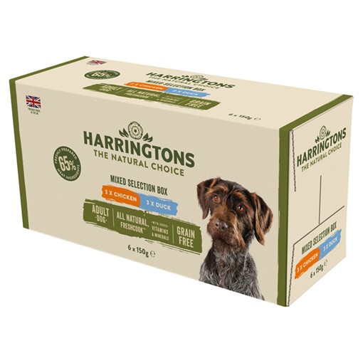 Picture of Harringtons Mixed Selection Adult Wet Dog Food Trays 6 x 150g