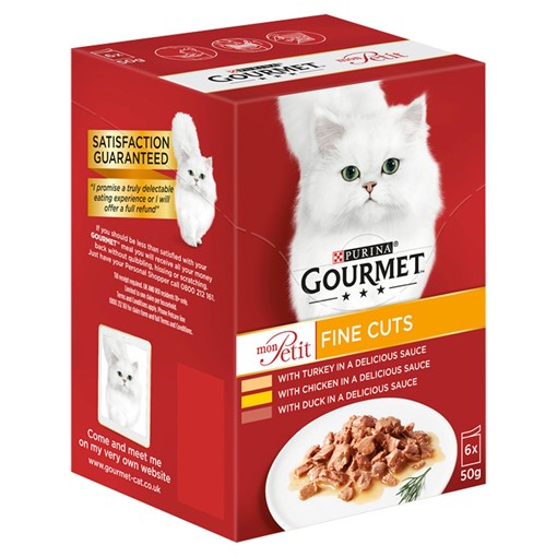 Picture of Gourmet Mon Petit Fine Cuts Cat Food Pouches Poultry 6 x 50g (300g)
