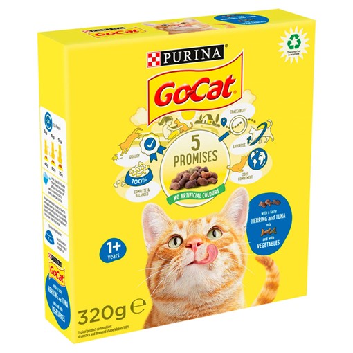Picture of Go-Cat® with Herring and Tuna Mix with Vegetables Dry Cat Food 320g