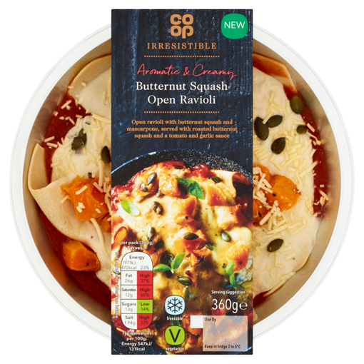 Picture of Co-op Irresistible Butternut Squash Open Ravioli 360g