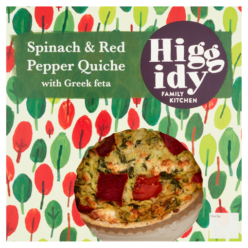 Picture of Higgidy Family Kitchen Spinach & Red Pepper Quiche with Greek Feta 400g