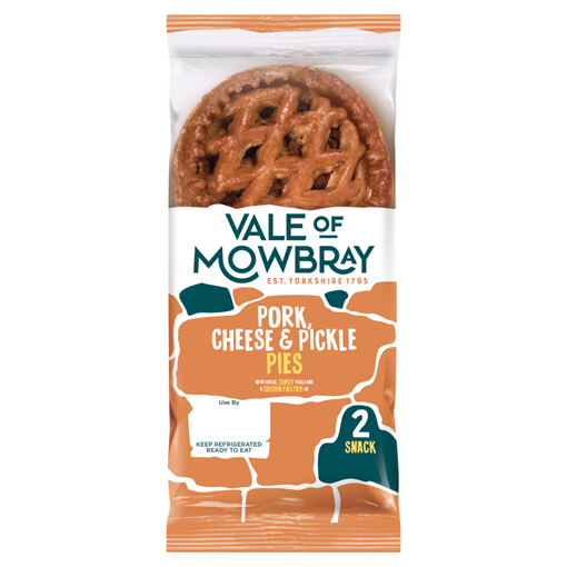Picture of Vale of Mowbray 2 Snack Pork, Cheese & Pickle Pies