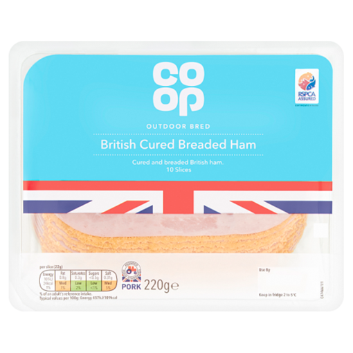 Picture of Co-op British Cured Breaded Ham 10 Slices 220g