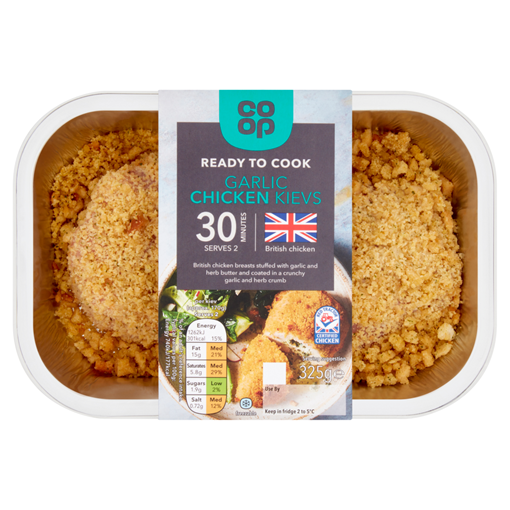 Picture of Co-op Ready to Cook Garlic Chicken Kyivs 325g