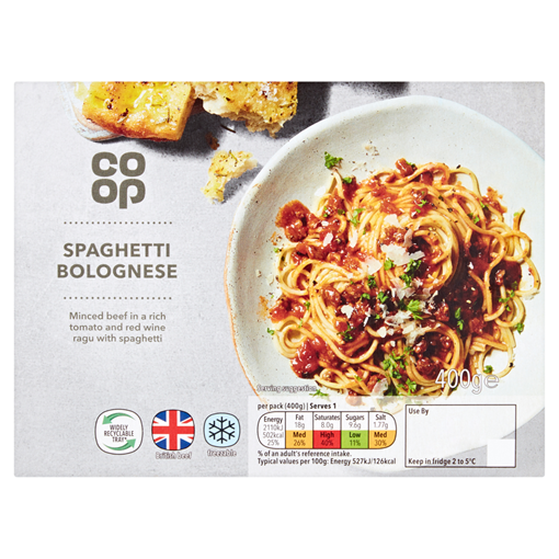Picture of Co-op Spaghetti Bolognese 400g