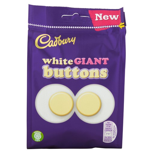 Picture of Cadbury White Giant Buttons Chocolate Bag 110g