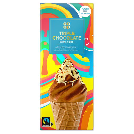 Picture of Co-Op Chocolate Ice Cream Cone 200G