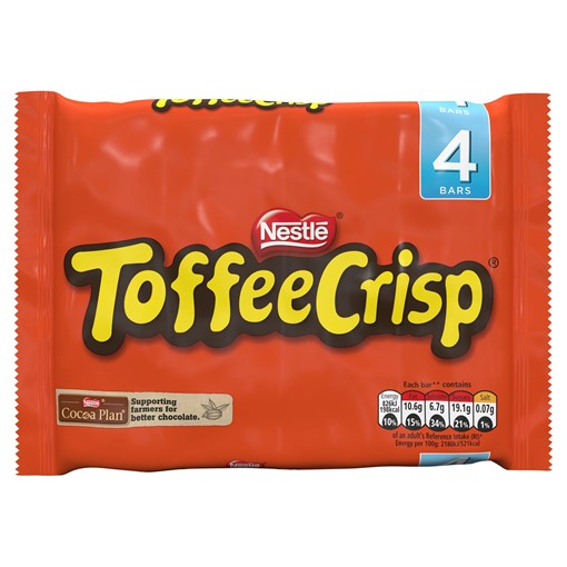 Picture of Toffee Crisp Milk Chocolate Bar Multipack 38g 4 Pack