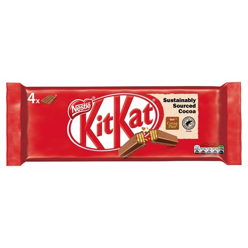Picture of Kit Kat 4 Finger Milk Chocolate Bar 41.5g Multipack 4 Pack