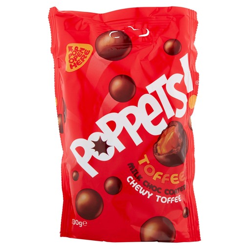 Picture of Poppets Toffee Milk Choc Coated Chewy Toffee 130g