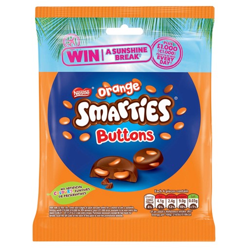 Picture of Smarties Buttons Orange Chocolate Sharing Bag 85g