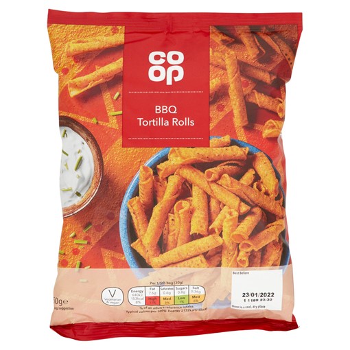 Picture of Co-op BBQ Tortilla Rolls 150g