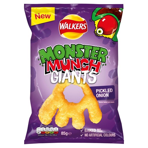 Picture of Walkers Monster Munch Giants Pickled Onion Snack 85g