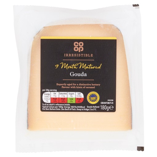 Picture of Co-op Irresistible 9 Month Matured Gouda 180g