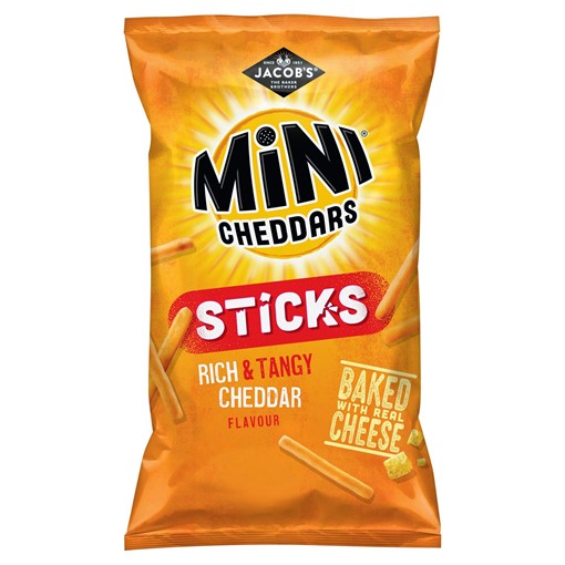 Picture of Jacob's Mini Cheddars Sticks Rich Tangy Cheddar Snacks 150g