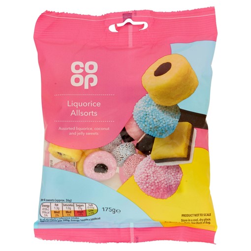Picture of Co-op Natural Flavouring Liquorice Allsorts 175g