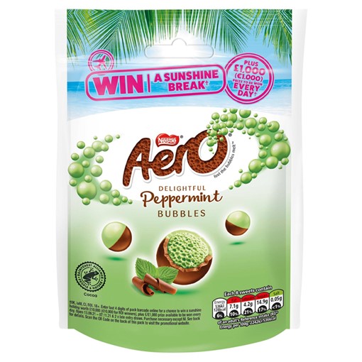 Picture of Aero Bubbles Peppermint Mint Chocolate Sharing Bag 92g