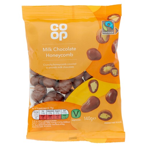 Picture of Co-op Fairtrade Milk Chocolate Honeycomb 140g