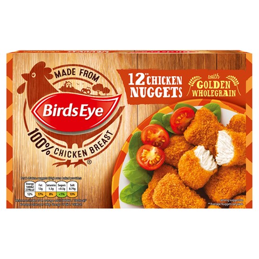 Picture of Birds Eye 12 Chicken Nuggets with Golden Wholegrain 190g
