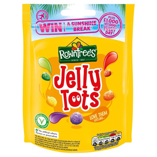 Picture of Rowntree's Jelly Tots Vegan Friendly Sweets Sharing Bag 150g