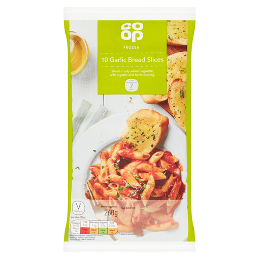 Picture of Co-op 10 Garlic Bread Slices 260g