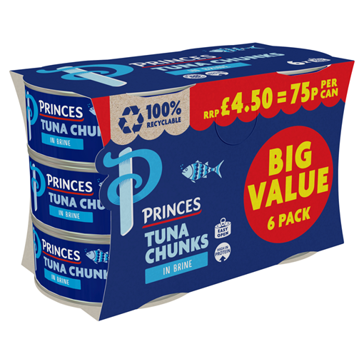 Picture of Princes Tuna Chunks in Brine 6X145G