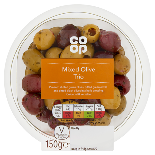 Picture of Co-op Mixed Olive Trio 150g