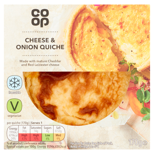 Picture of Co-op Cheese & Onion Quiche 170g