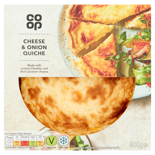 Picture of Co-op Cheese & Onion Quiche 400g